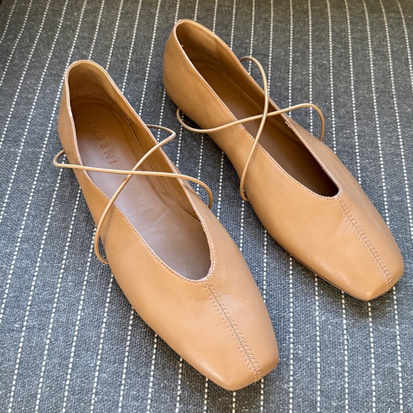 NEW M.Gemi “The Una” Light Tan Nappa Ballet Flats 39.5 – Made in Italy - Picture 4 of 6
